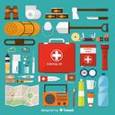 Symbolbild mit Dingen, die  man bei einem möglichen Stromausfall braucht