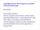 Das hinterlegte Copyright mit Autorenkennung.