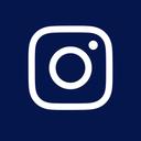 Logo Instagram white on blue