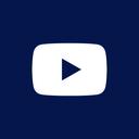 Youtube Logo in a deep blue square