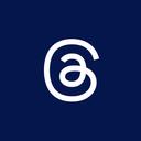 Threads Logo in a deep blue square