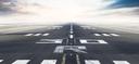 Runway with clouds