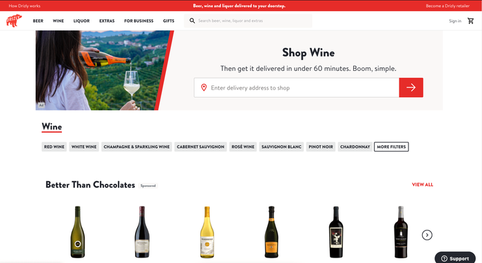 drizly screenshot