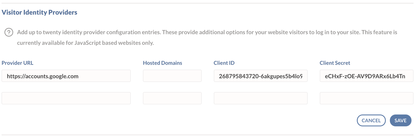 Setting Up Identity Providers for Your Website  Scrivito